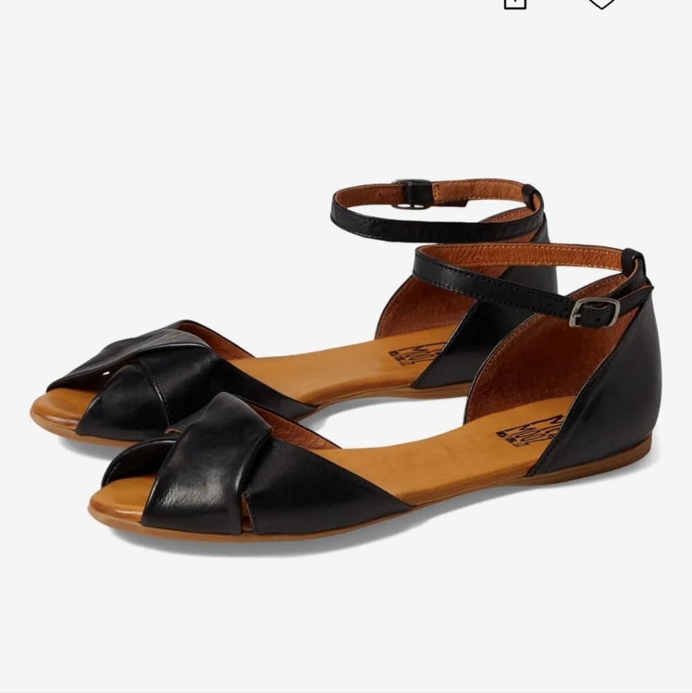 Elegant Black Leather Sandals with Ankle Strap
